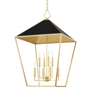 8 LIGHT LARGE PENDANT 5724 GL BK