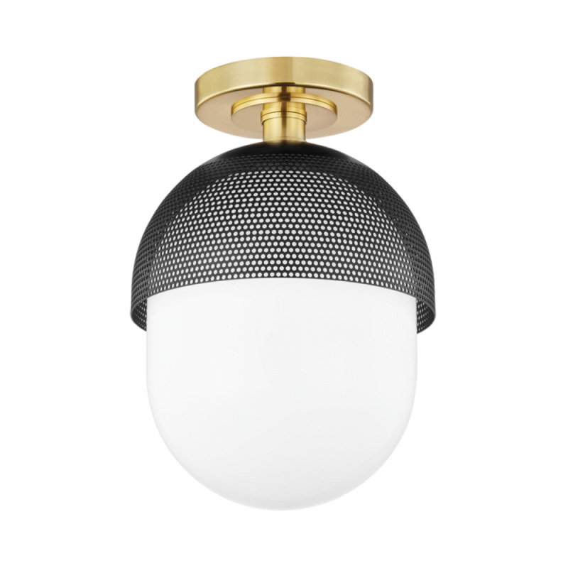 1 LIGHT SEMI FLUSH 6110 AGB BK