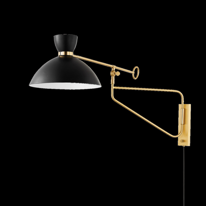 1 Light Portable Wall Sconce 8514 AGB SBK