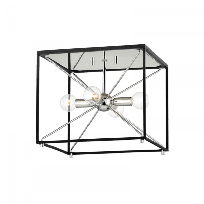 4 LIGHT CHANDELIER 8910 PN BK