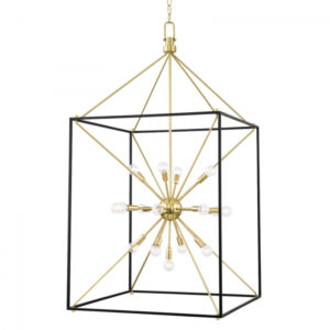 25 LIGHT CHANDELIER 8927 AGB BK
