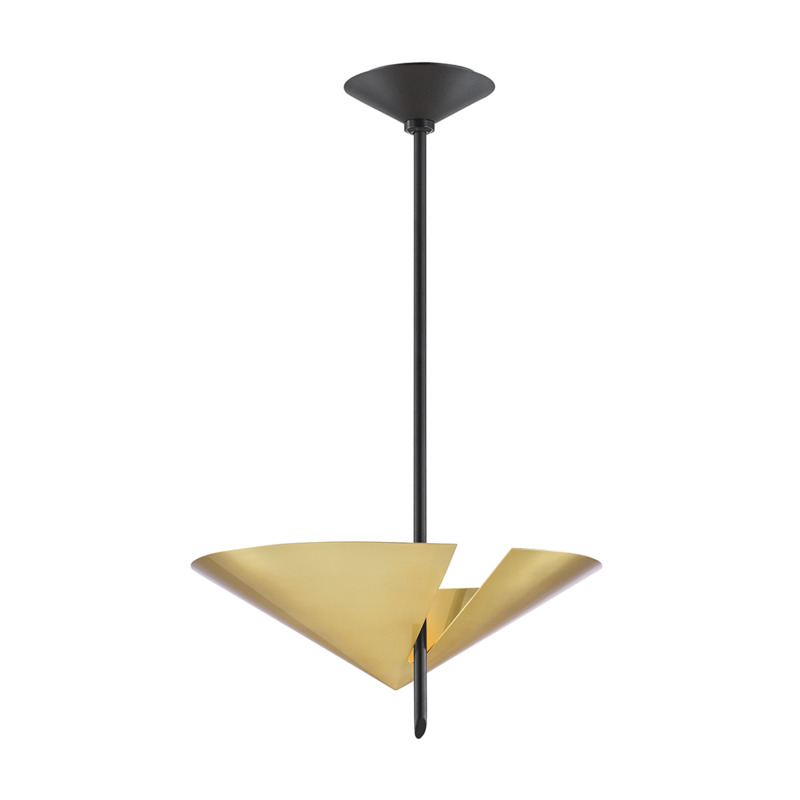 2 LIGHT PENDANT 9711 AGB BK