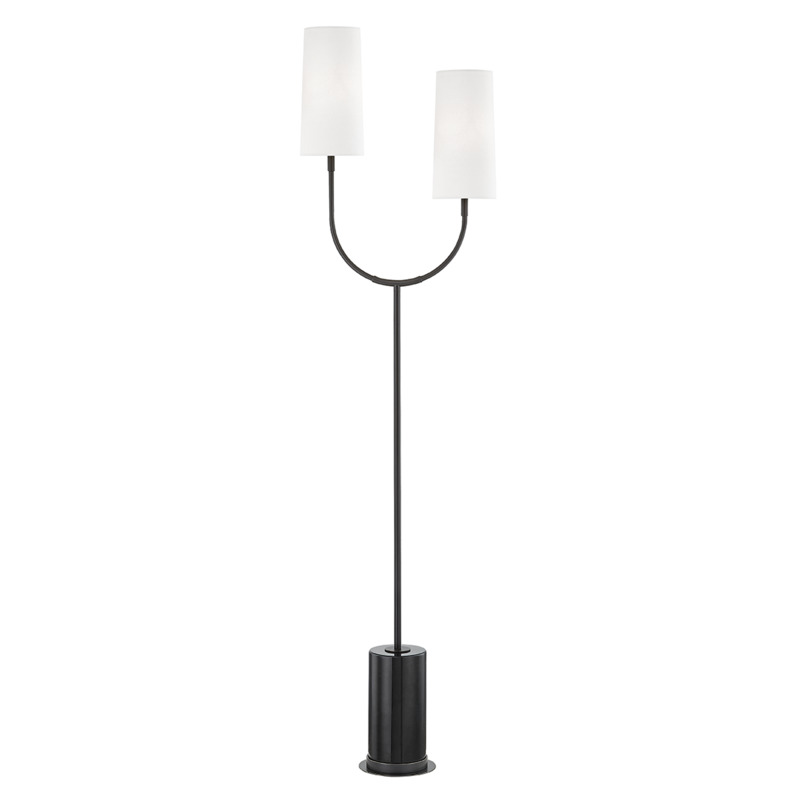2 LIGHT MARBLE FLOOR LAMP L1407 OB