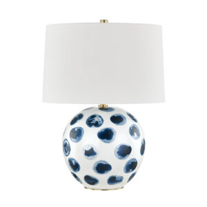 1 LIGHT TABLE LAMP L1448 WH BD