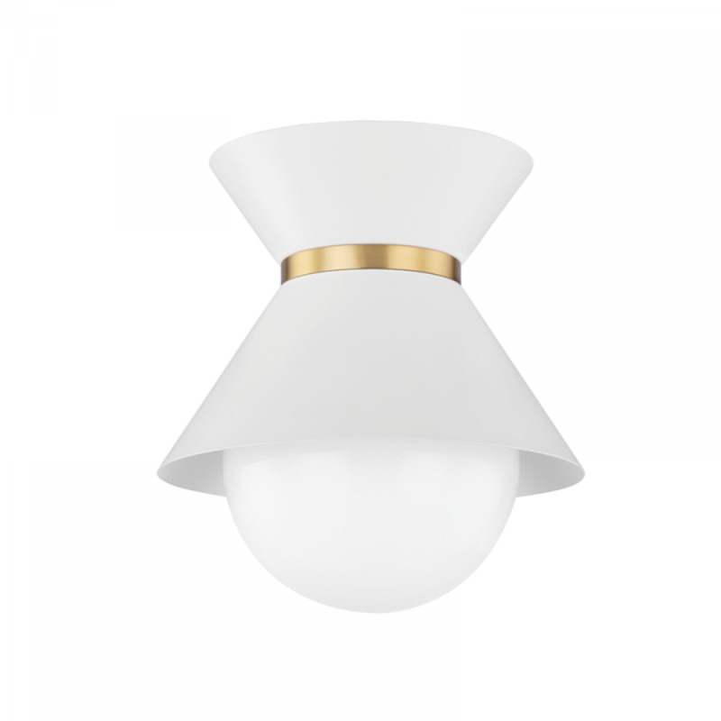 Troy 1 LIGHT FLUSH MOUNT C8610 SWH PBR