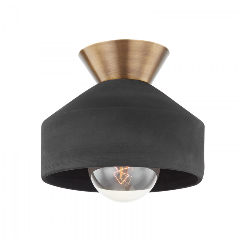 Troy COVINA Flush Mount C9811 PBR CBK