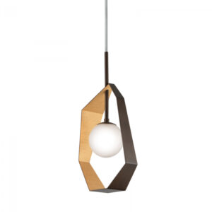 Troy Origami Pendant F5523 BRZ GL SS
