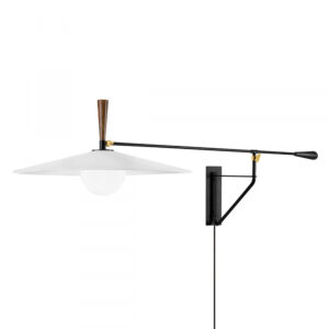 Troy Duarte Plug In Sconce PTL1028 PBR SBK