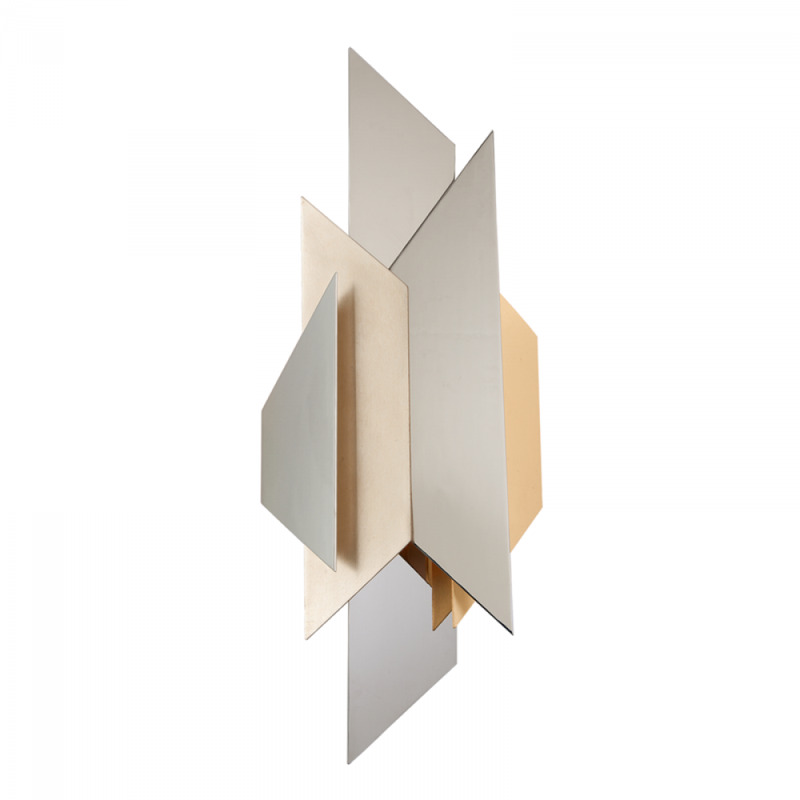 Corbett Modernist Wall Sconce 207 12 SS WSL GL