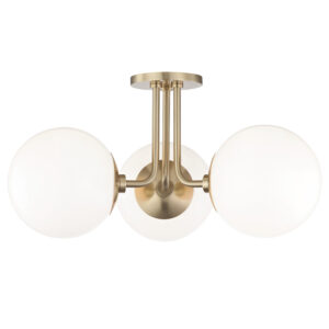 Mitzi by Hudson Valley Lighting Stella Semi Flush H105603 AGB