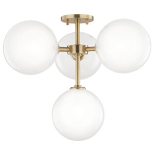 Mitzi by Hudson Valley Lighting Ashleigh Semi Flush H122604 AGB