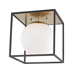 Mitzi by Hudson Valley Lighting Aira Flush Mount H141501S AGB BK