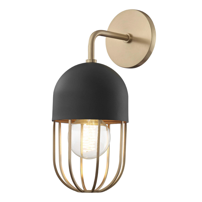 Mitzi by Hudson Valley Lighting Haley Wall Sconce H145101 AGB BK