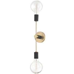 Mitzi by Hudson Valley Lighting Astrid Wall Sconce H178102 AGB BK