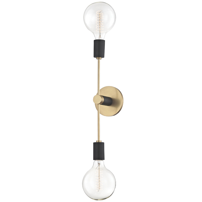 Mitzi by Hudson Valley Lighting Astrid Wall Sconce H178102 AGB BK