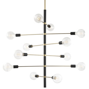 Mitzi by Hudson Valley Lighting Astrid Chandelier H178812 AGB BK
