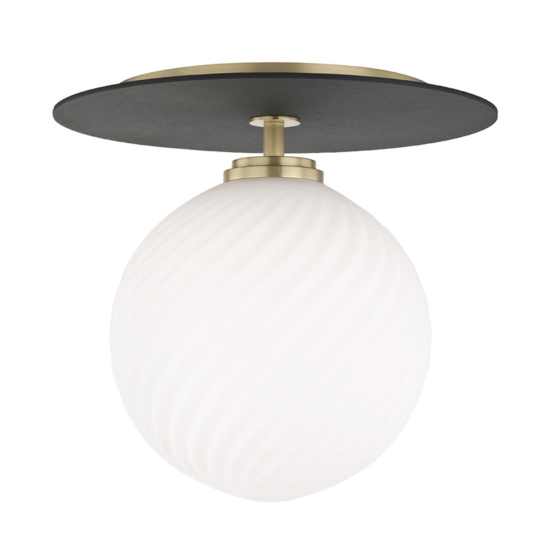 Mitzi by Hudson Valley Lighting Ellis Semi Flush H200501L AGB BK