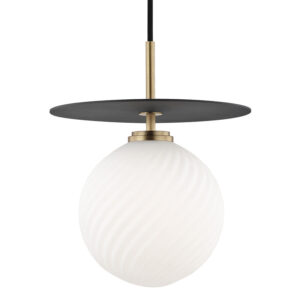 Mitzi by Hudson Valley Lighting Ellis Pendant H200701L AGB BK