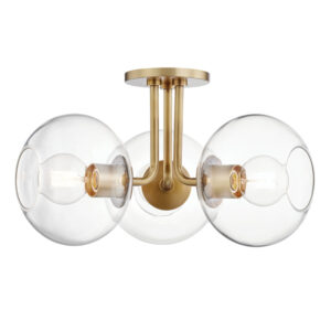 Mitzi by Hudson Valley Lighting Margot Semi Flush H270603 AGB