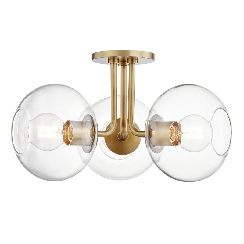 Mitzi by Hudson Valley Lighting Margot Semi Flush H270603 AGB