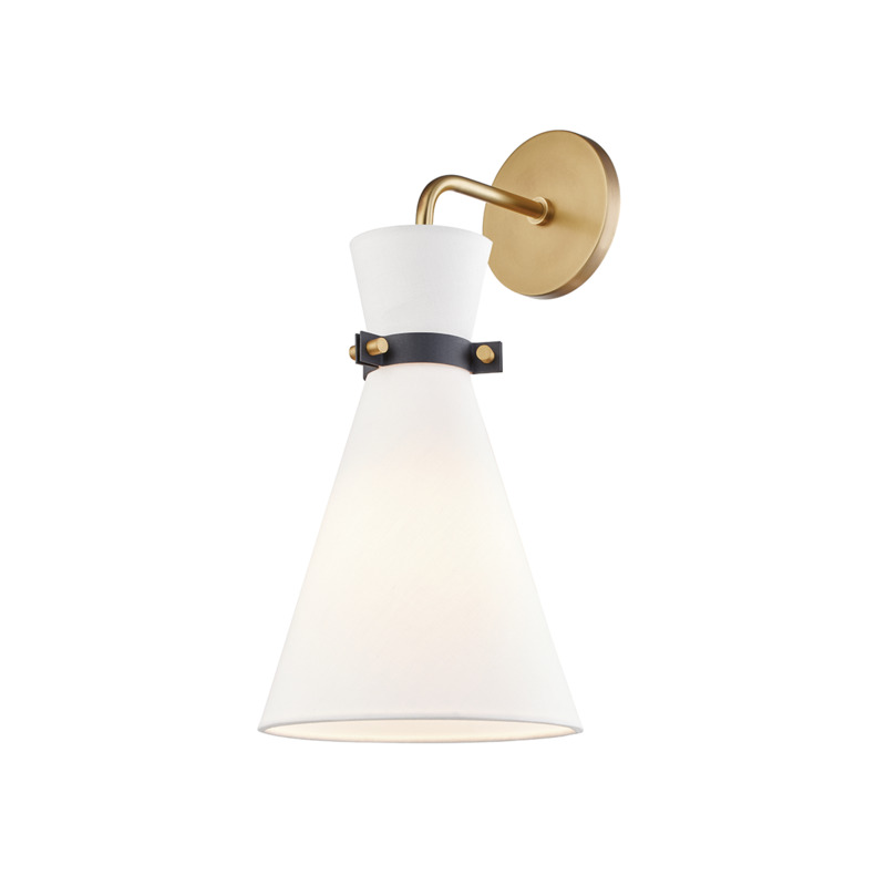 Mitzi by Hudson Valley Lighting Julia Wall Sconce H294101 AGB BK