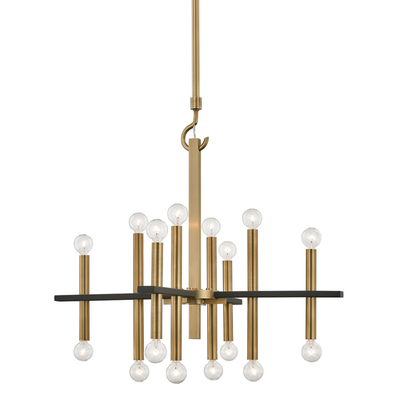 Mitzi by Hudson Valley Lighting Colette Chandelier H296816 AGB BK