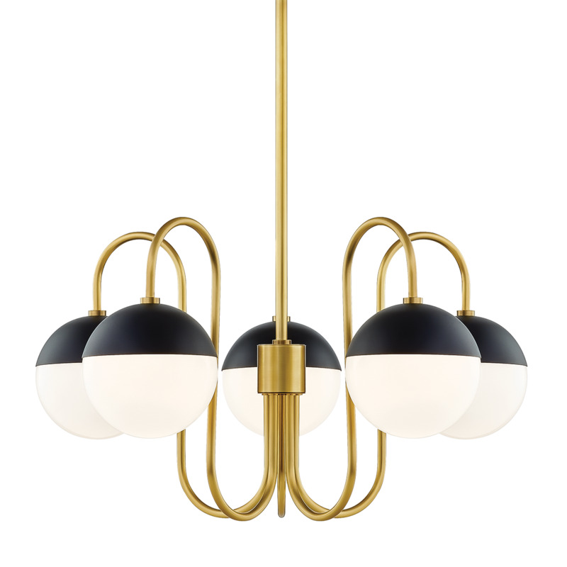 Mitzi by Hudson Valley Lighting Renee Chandelier H344805 AGB BK