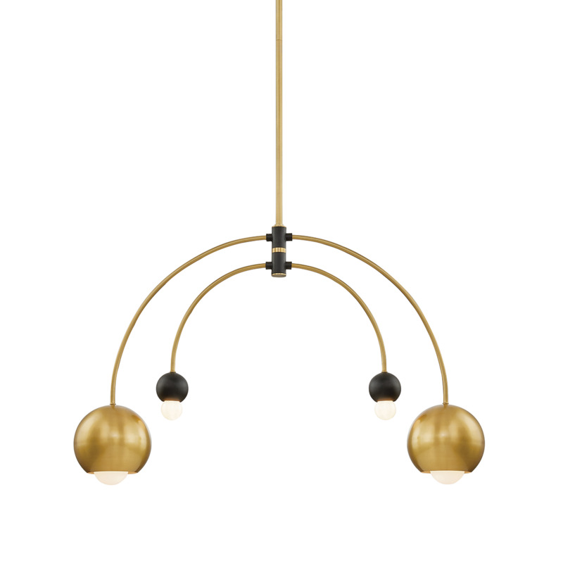 Mitzi by Hudson Valley Lighting Willow Chandelier H348804 AGB BK