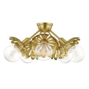 Mitzi by Hudson Valley Lighting Alyssa Semi Flush H353605 AGB