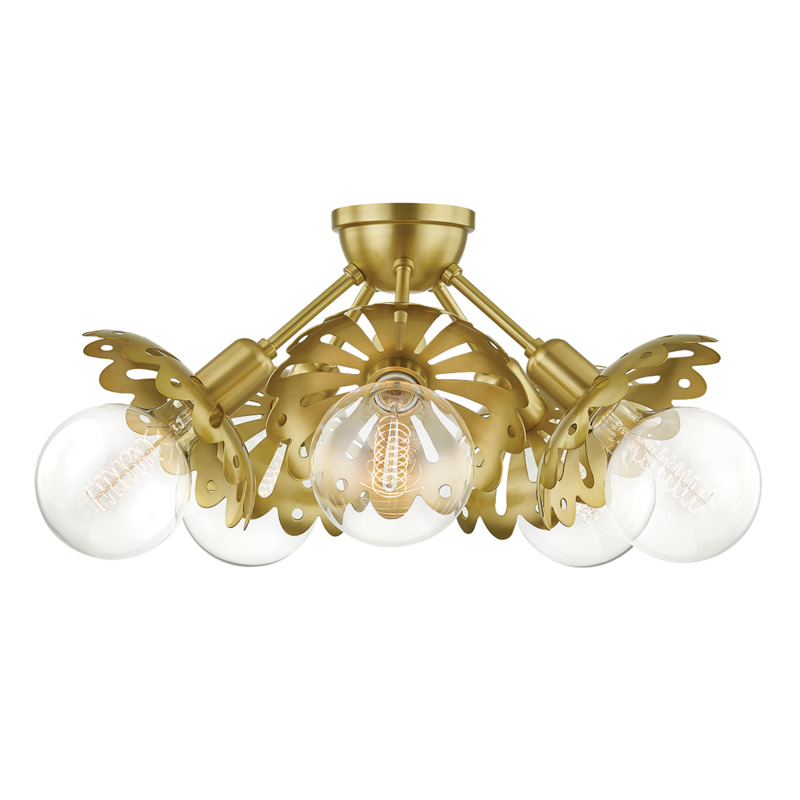 Mitzi by Hudson Valley Lighting Alyssa Semi Flush H353605 AGB