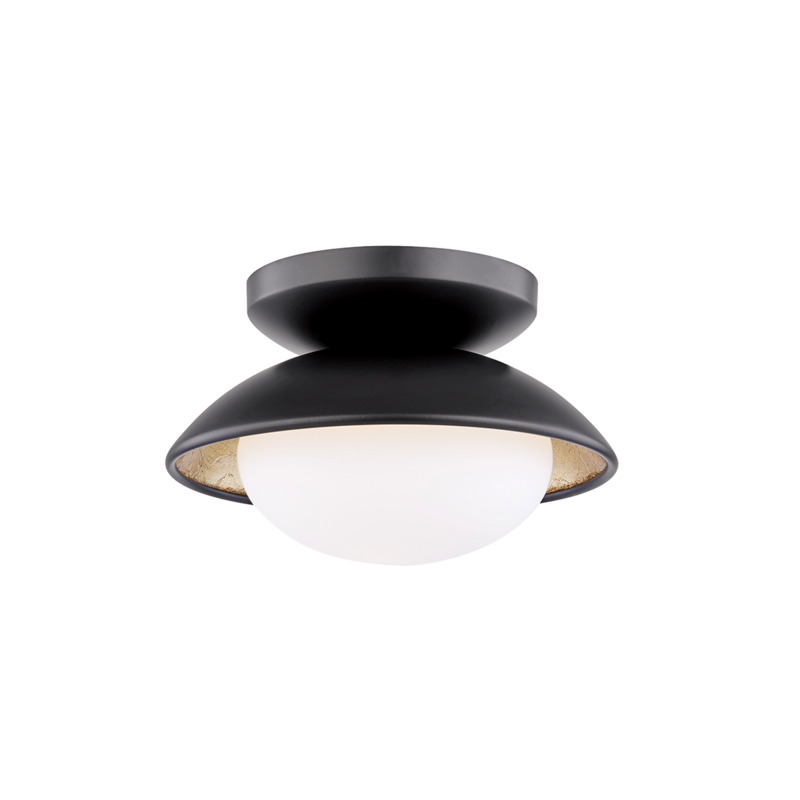 Mitzi by Hudson Valley Lighting Cadence Semi Flush H368601S BLK GL