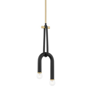 Mitzi by Hudson Valley Lighting Whit Pendant H382702 AGB BK