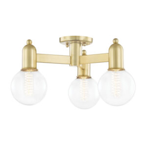 Mitzi by Hudson Valley Lighting Bryce Semi Flush H419603 AGB