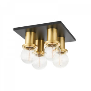 Mitzi by Hudson Valley Lighting Brandi Flush Mount H526504 AGB SBK