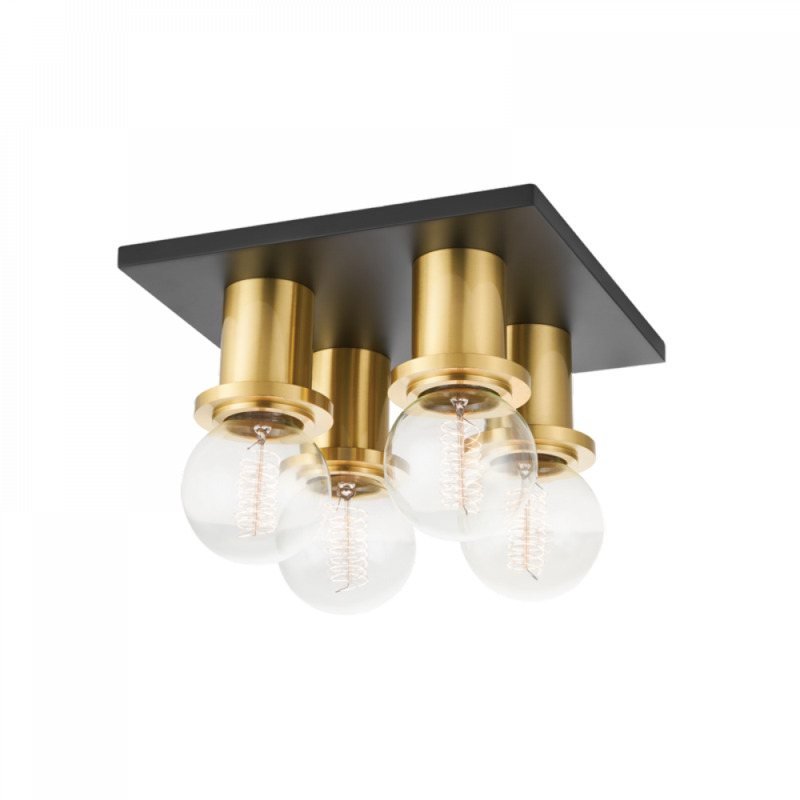 Mitzi by Hudson Valley Lighting Brandi Flush Mount H526504 AGB SBK