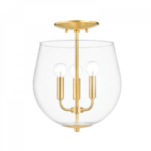 Mitzi by Hudson Valley Lighting Bobbi Semi Flush H557603 AGB