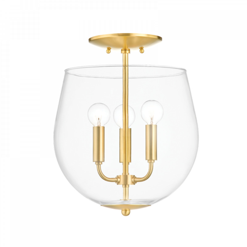 Mitzi by Hudson Valley Lighting Bobbi Semi Flush H557603 AGB