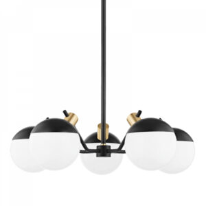 Mitzi by Hudson Valley Lighting Miranda Chandelier H573805 AGB SBK