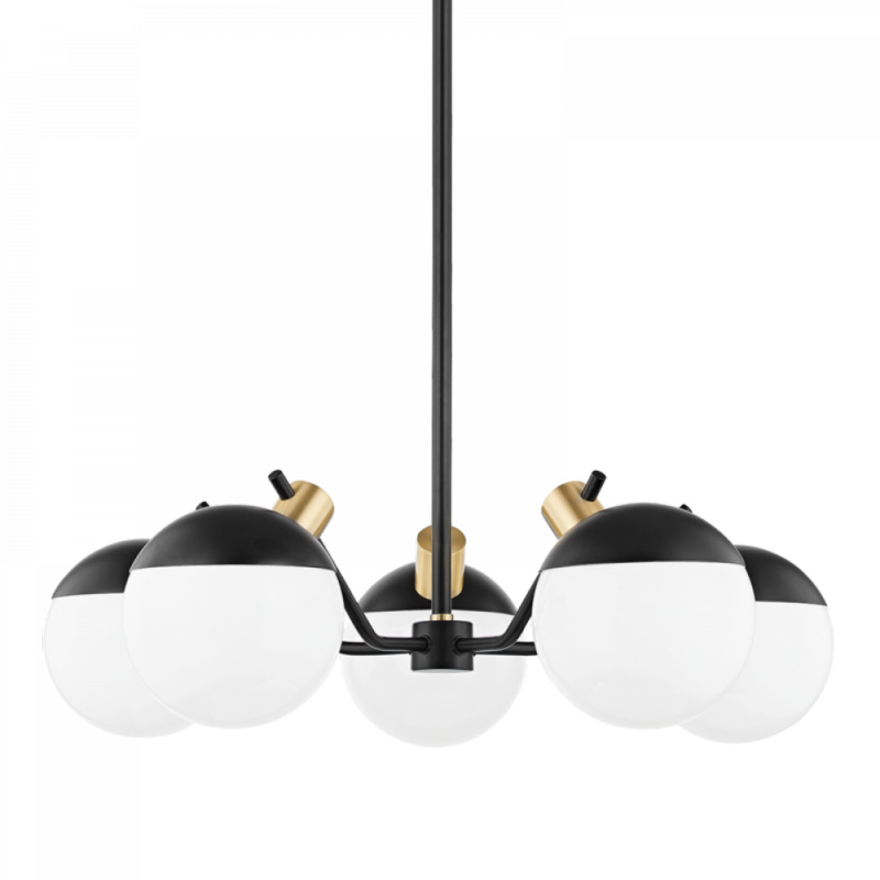 Mitzi by Hudson Valley Lighting Miranda Chandelier H573805 AGB SBK