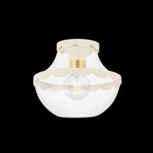 Mitzi by Hudson Valley Lighting ALAINA Semi Flush H668601 AGB SCR