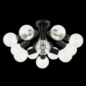 Mitzi by Hudson Valley Lighting Drea Semi Flush H680612 SBK