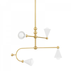 Mitzi by Hudson Valley Lighting Hikari Chandelier H681804 AGB SWH