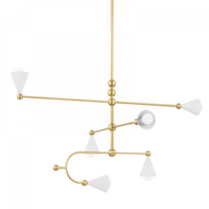 Mitzi by Hudson Valley Lighting Hikari Chandelier H681806 AGB SWH