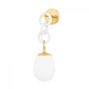 Mitzi by Hudson Valley Lighting Marina Wall Sconce H690101 AGB TWH