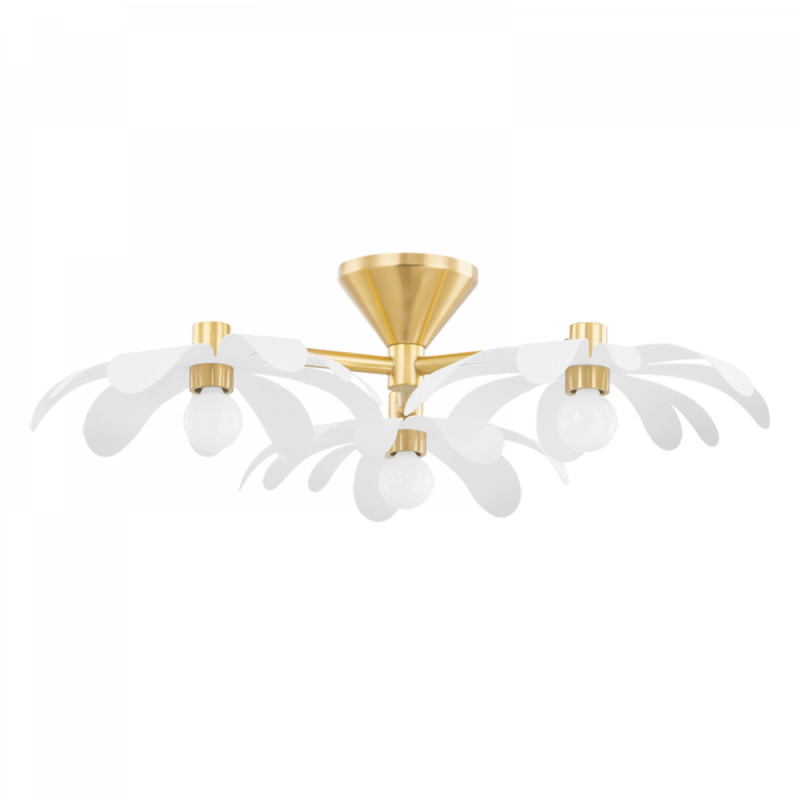 Mitzi by Hudson Valley Lighting Twiggy Semi Flush H698603 AGB TWH