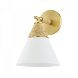 Mitzi by Hudson Valley Lighting Mica Wall Sconce H709101 AGB TWH
