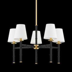 Mitzi by Hudson Valley Lighting BANYAN Chandelier H759805 AGB SBK