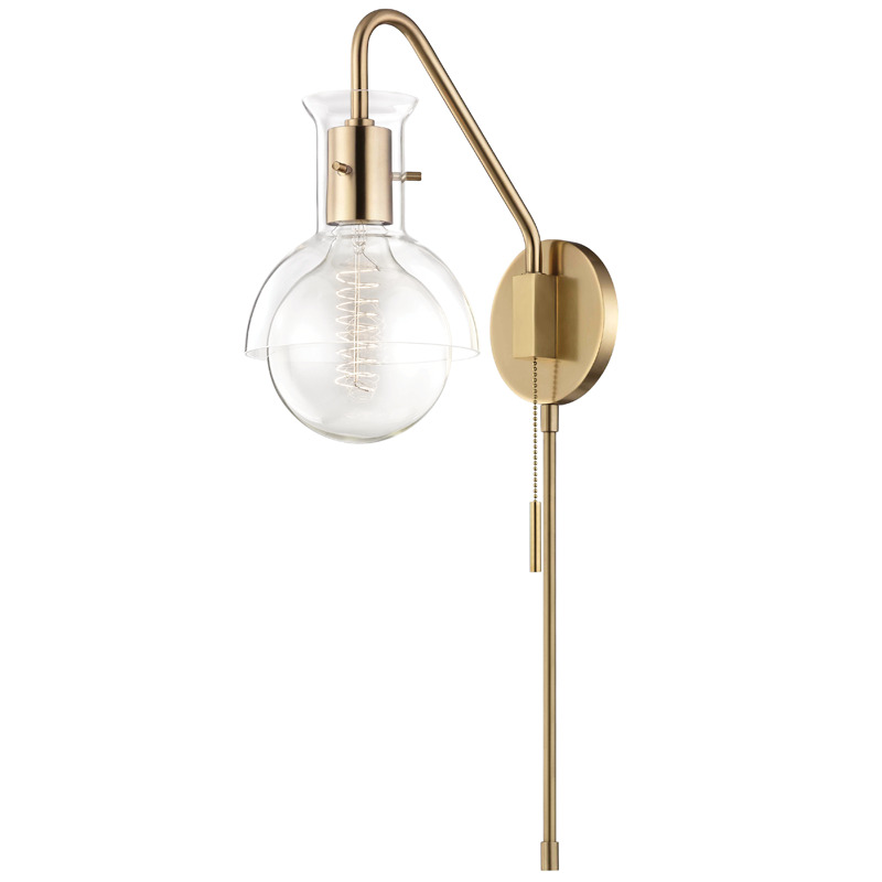 Mitzi by Hudson Valley Lighting Riley Plug in Sconce HL111101G AGB