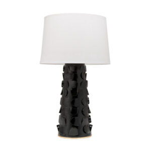 Mitzi by Hudson Valley Lighting Naomi Table Lamp HL335201 BLK GL