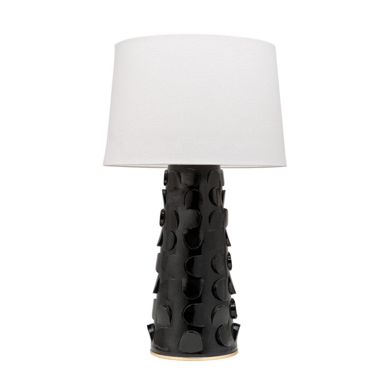 Mitzi by Hudson Valley Lighting Naomi Table Lamp HL335201 BLK GL